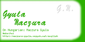 gyula maczura business card